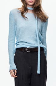 MANGO Scarf Detail Sweater