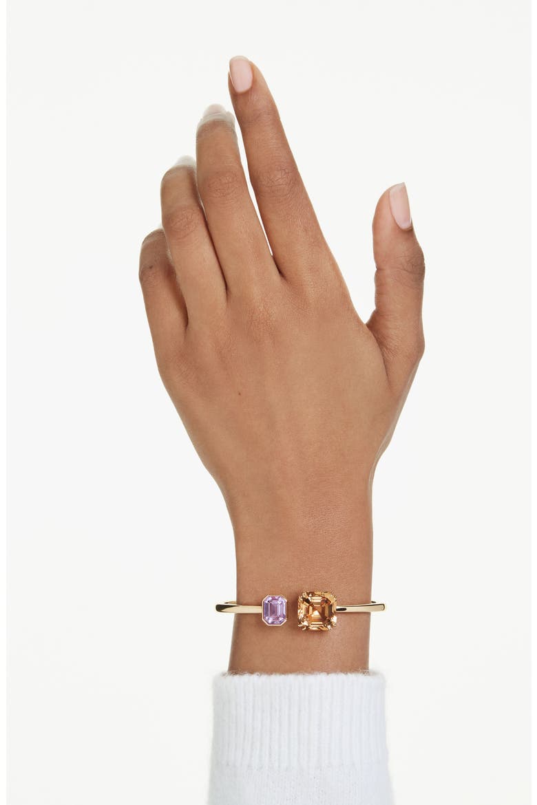 Millenia Open Bangle Bracelet, Alternate, color, GOLD/ MULTI