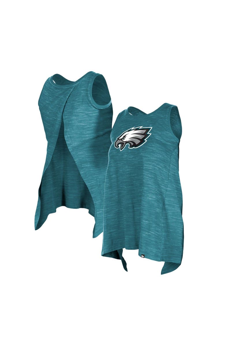 New Era Women's New Era Midnight Green Philadelphia Eagles Plus Size Space Dye Active Tank Top, Main, color, 