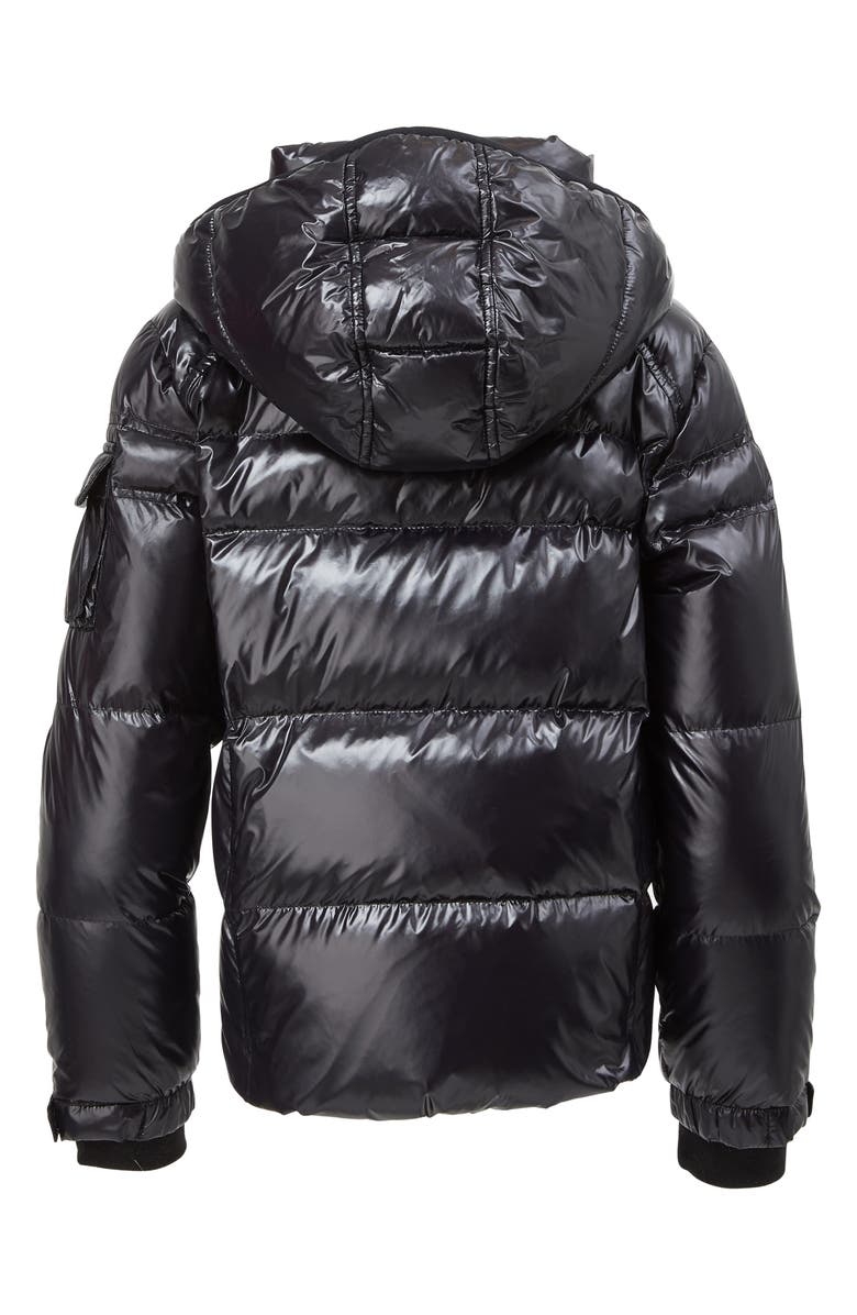 S13 Kids' Downhill Hooded Puffer Jacket, Alternate, color, Jet