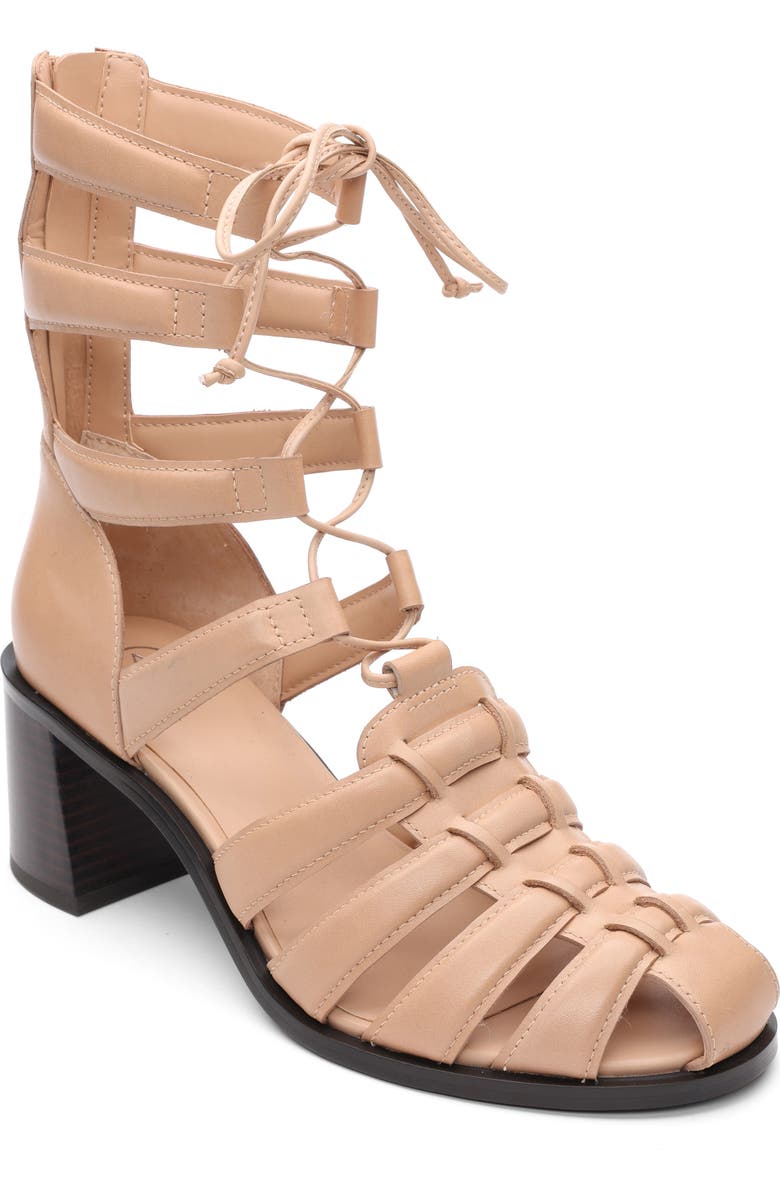 Ash Juvia Lace-Up Gladiator Sandal, Main, color, Sand