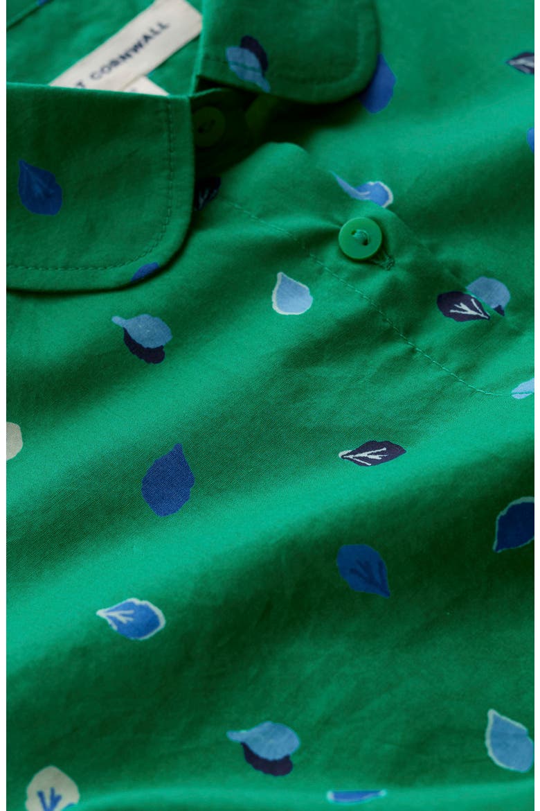 Rushmaker Petal Spot Organic Cotton Voile Button-Up Shirt, Alternate, color, PETAL SPOT BRIGHT GREEN