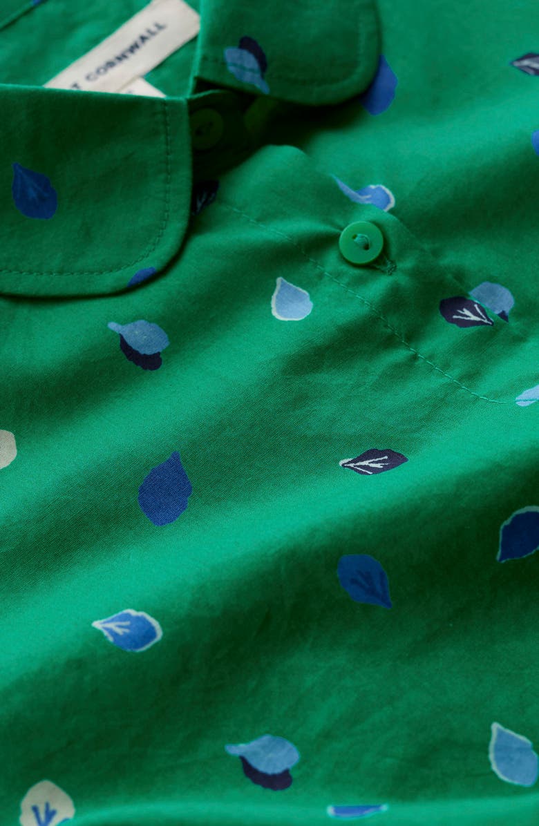 Seasalt Cornwall Rushmaker Petal Spot Organic Cotton Voile Button-Up Shirt, Alternate, color, Petal Spot Bright Green