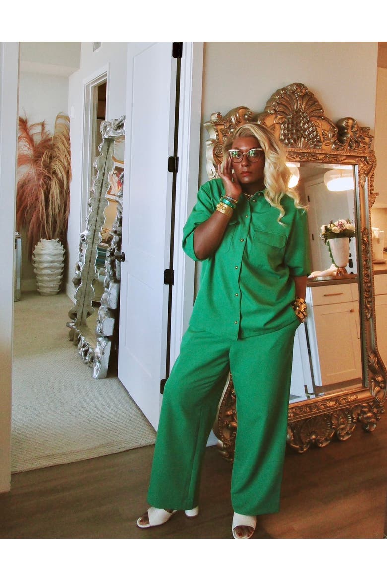 Riley Wide Leg Pant, Alternate, color, Green