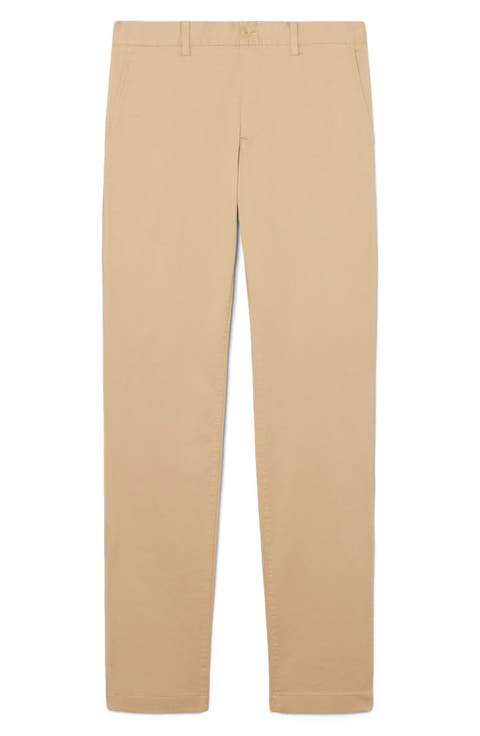 Flat Front Cotton Stretch Twill Chinos
