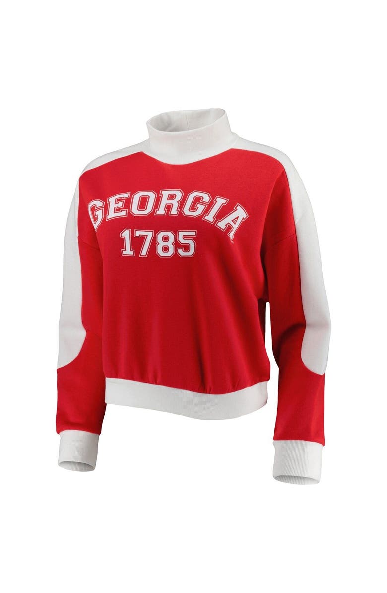 GAMEDAY COUTURE Women's Gameday Couture Red Georgia Bulldogs Make it a Mock Sporty Pullover Sweatshirt, Alternate, color, Red