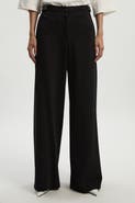 Karen Millen Ponte PU Wide Leg Pants