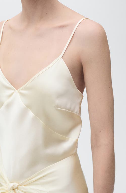 Mango V-neck Satin Camisole In Neutral