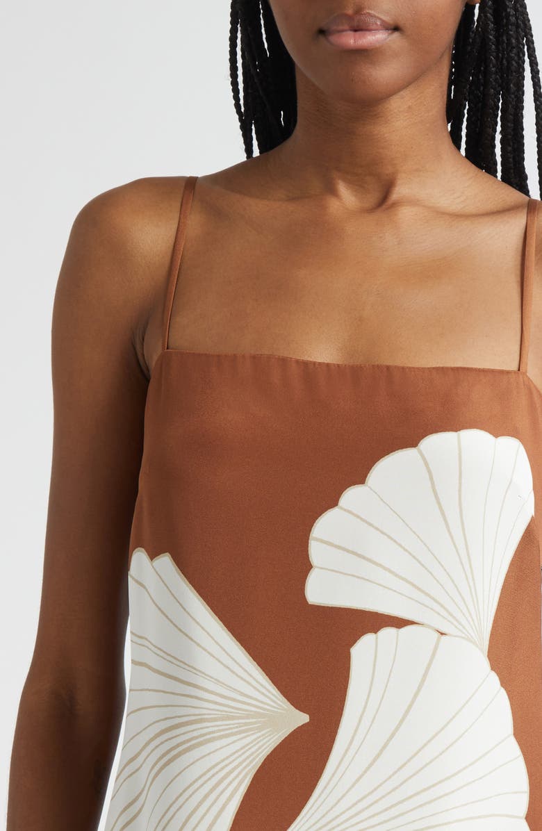 Veronica Beard Petra Print Silk Blend Satin Slipdress, Alternate, color, Whisky Multi