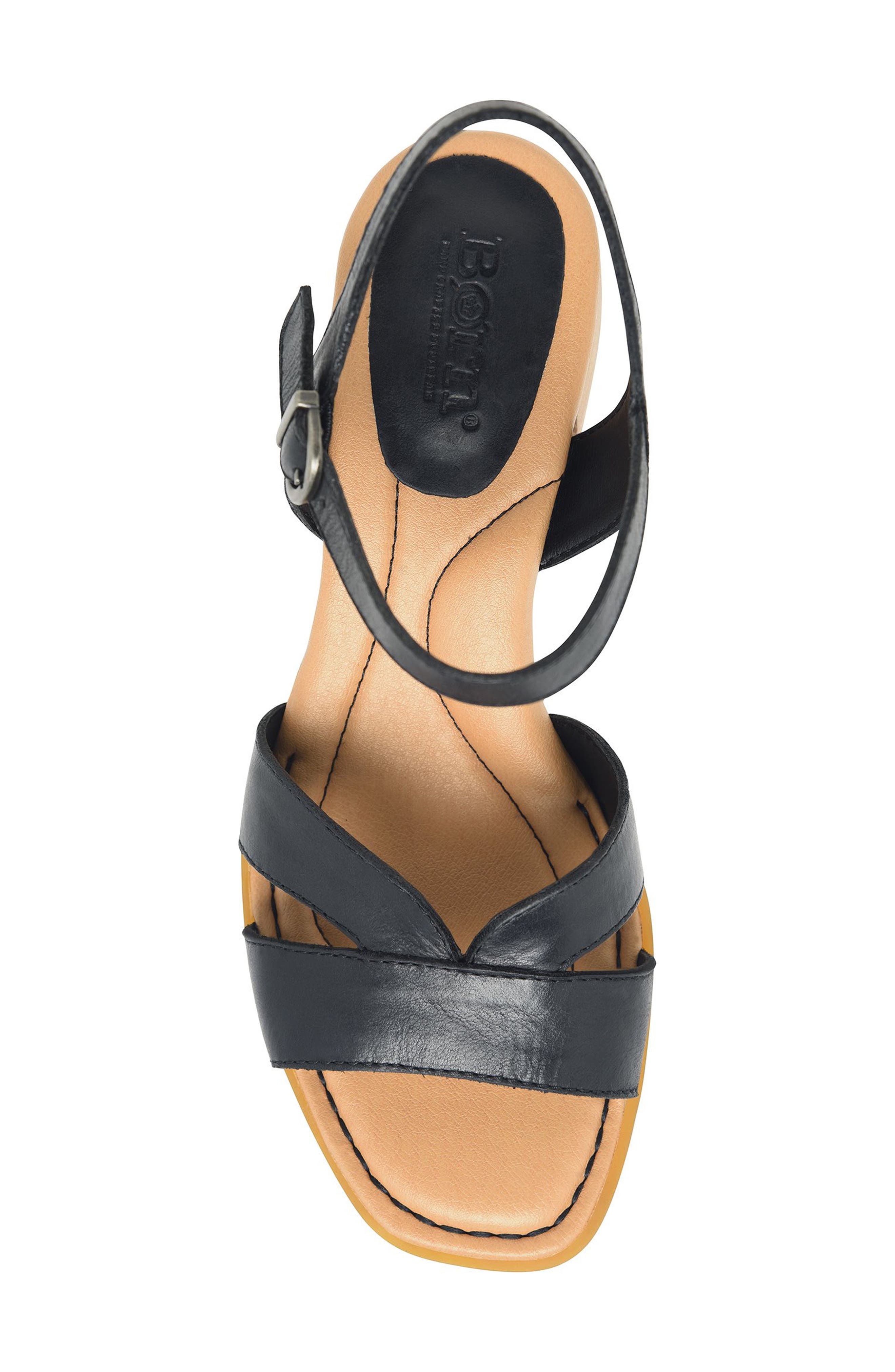 Børn Sadie Ankle Strap Sandal, Alternate, color, Black Leather