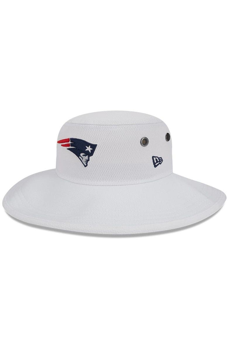 New Era Men's New Era White New England Patriots 2023 NFL Training Camp Panama Bucket Hat, Main, color, White