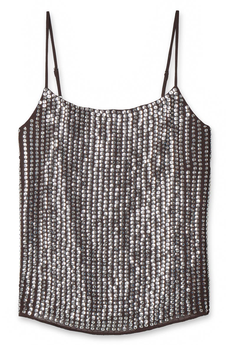 Lili Beaded Tank, Alternate, color, CHOCOLATE