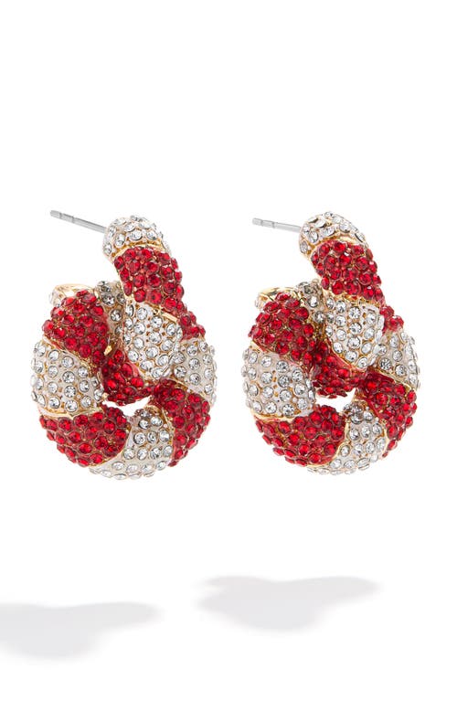 BaubleBar Sweet & Twisted Drop Earrings in Red 