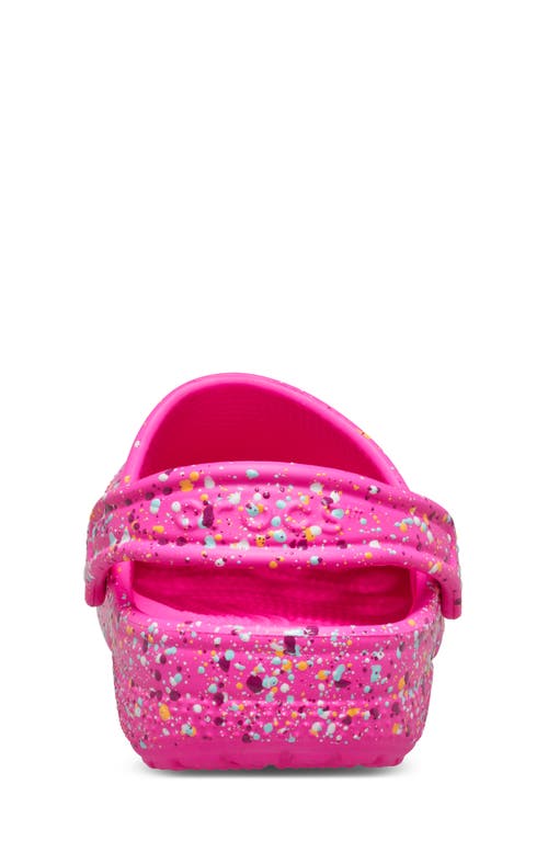 Crocs Kids' Classic Paint Splatter Clog In Pink