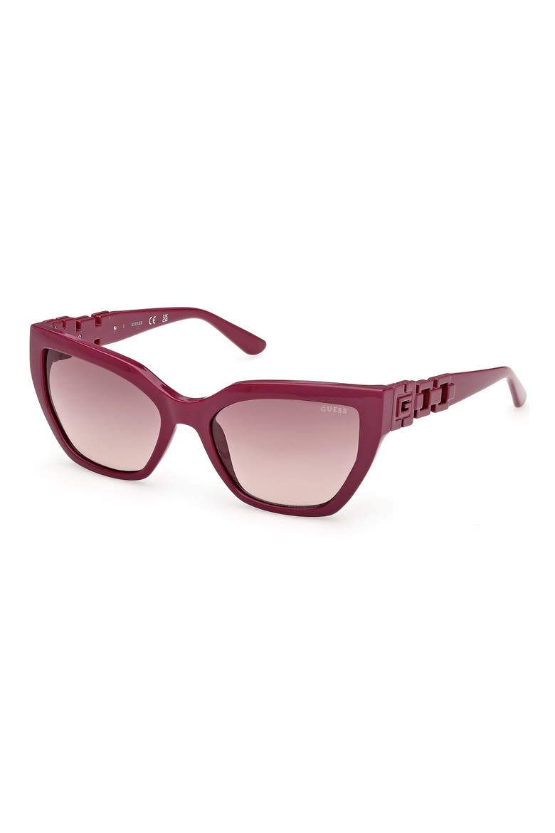 Cat Eye Sunglasses, Alternate, color, VIOLET / GRADIENT BORDEAUX