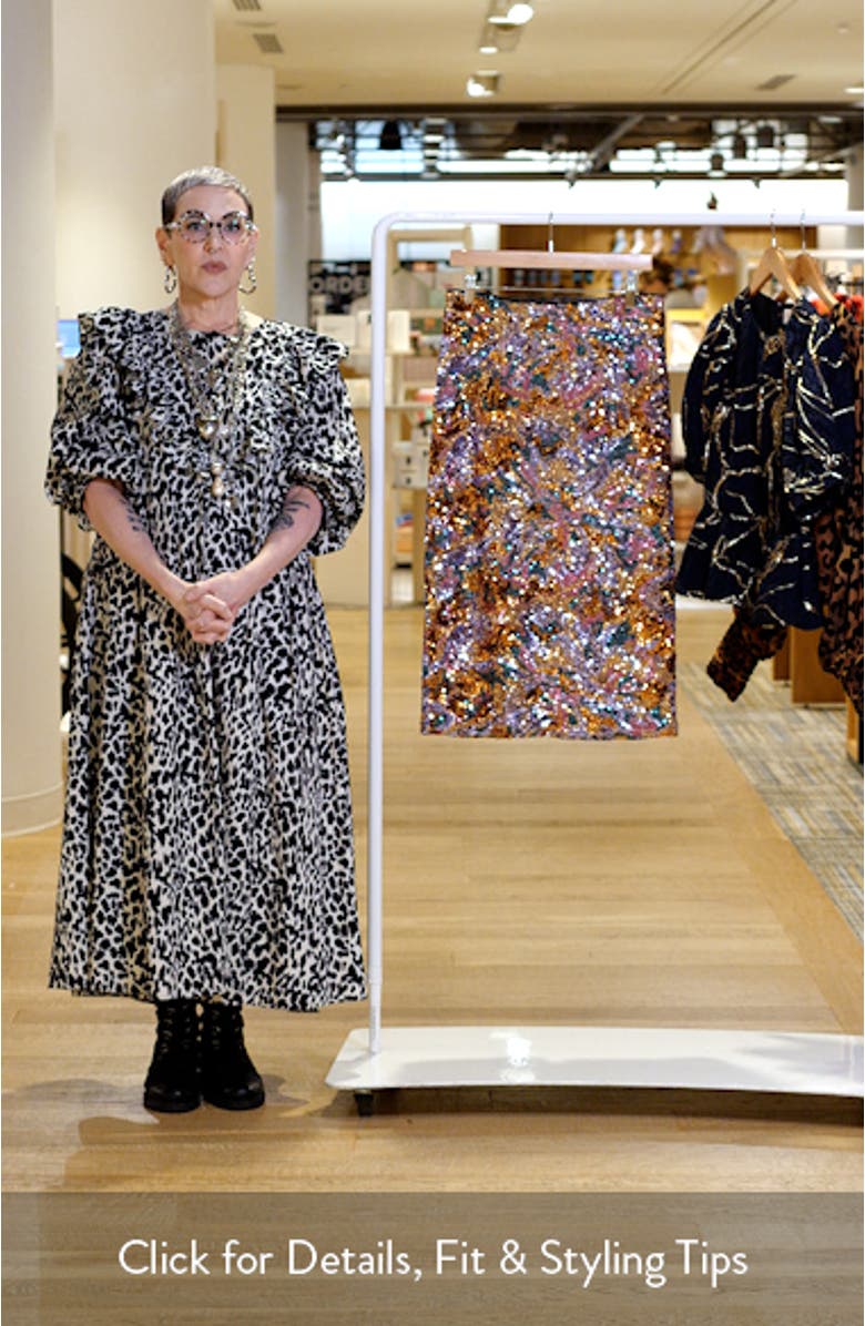 The Adrianne Sequin Midi Skirt, sales video thumbnail