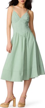 Steve Madden Una Stripe Seersucker Midi Dress