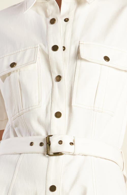 Freemarket Belted Cotton Denim Midi Shirtdress