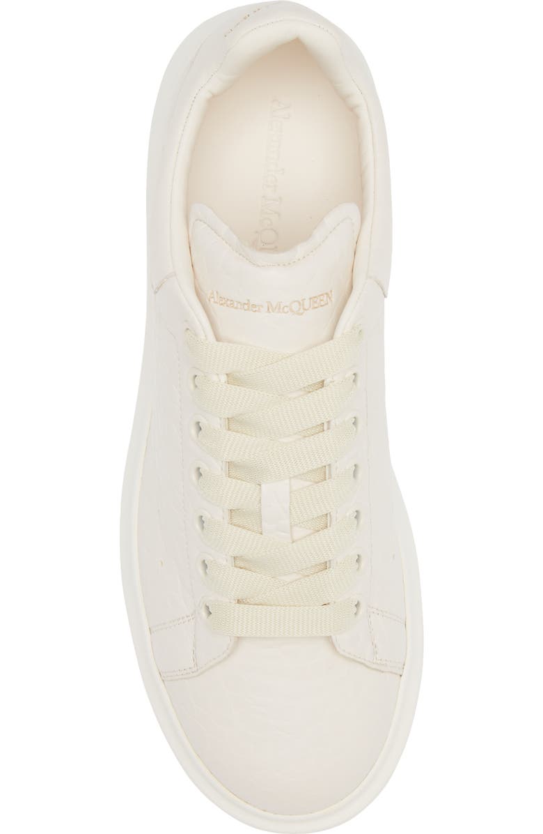 McQueen Grainy Leather Oversize Sneaker, Alternate, color, 9100 Off White
