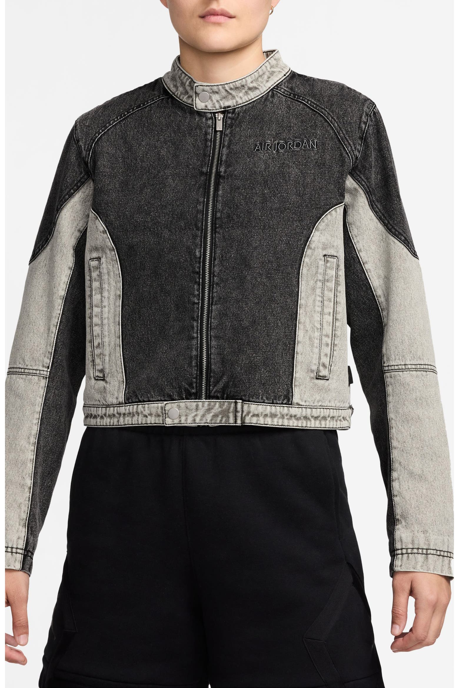 Air Jordan Rack Jordan Air Jordan Denim Moto Jacket (Women) | Nordstromrack