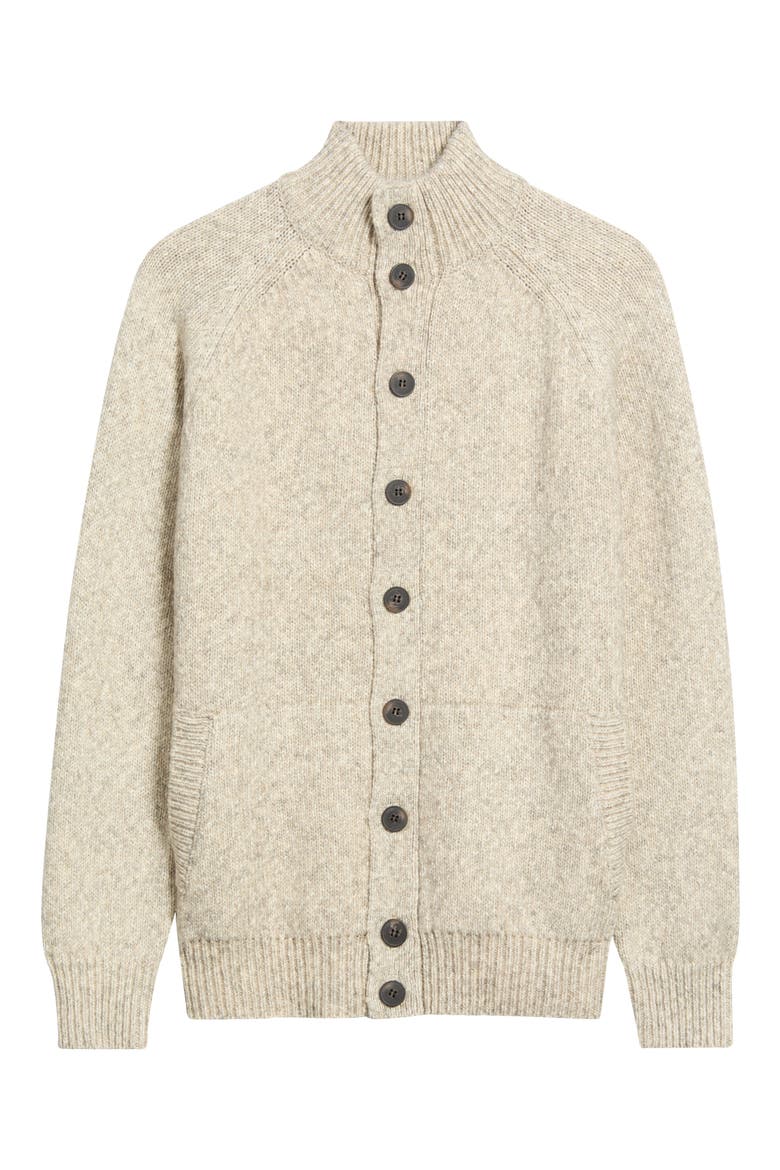 Mock Neck Button Front Cardigan, Main, color, LIMESTONE