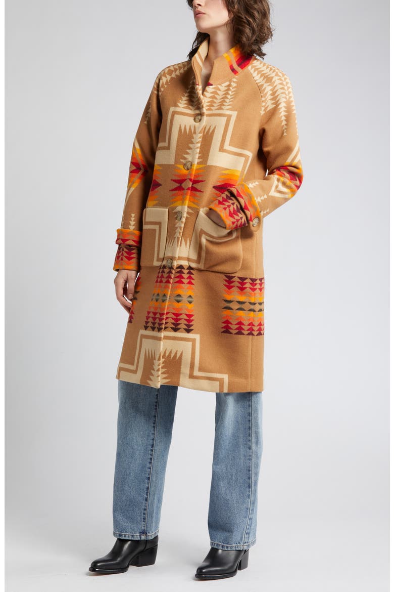 1930s Archive Coat, Alternate, color, TAN HARDING JACQUARD