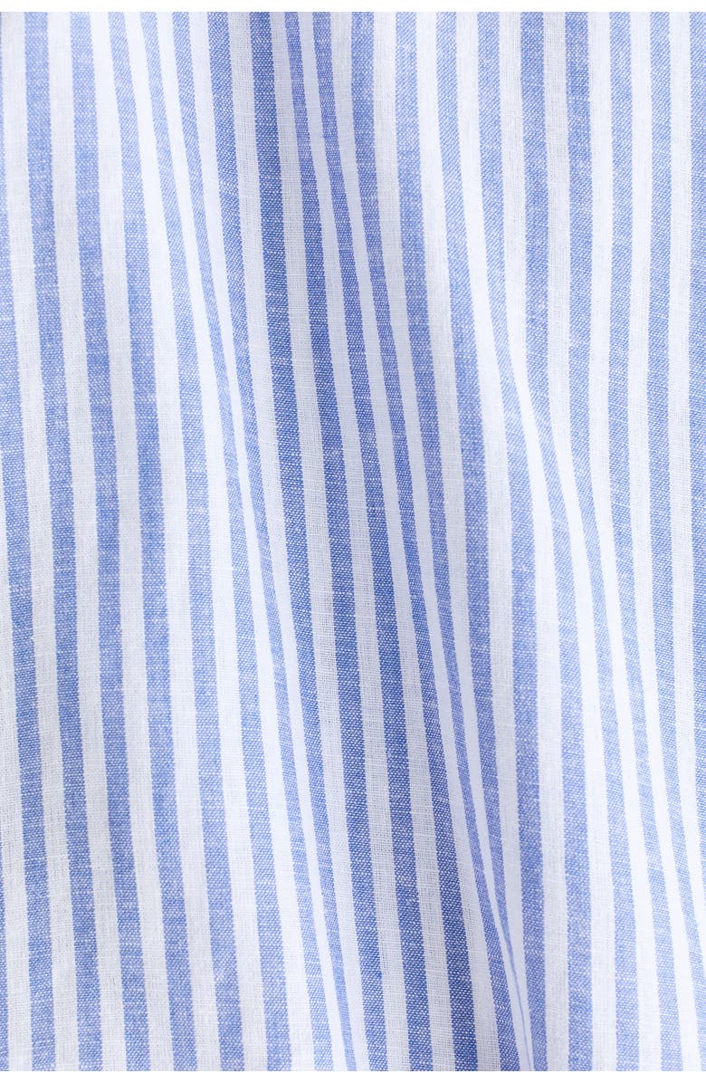 H&M Dolman-sleeved Linen-blend Shirt, Alternate, color, Blue/Striped