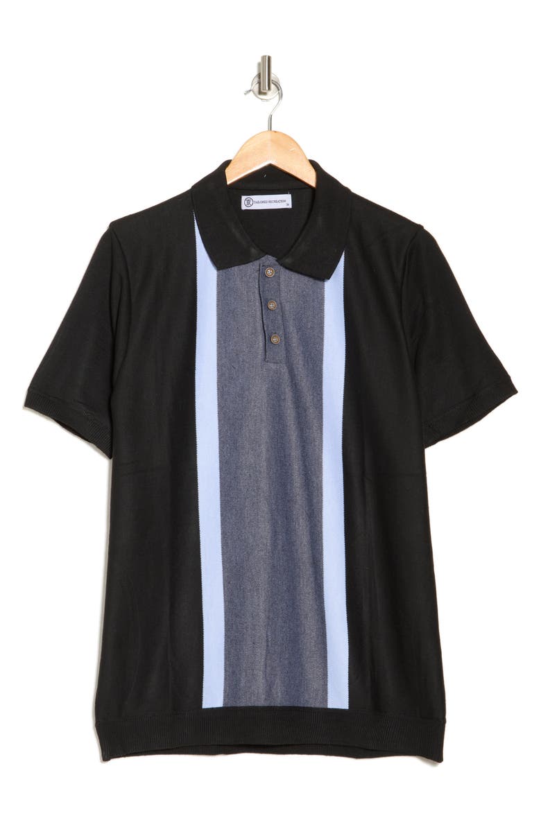 T.R. PREMIUM Slim Fit Polo Sweater, Alternate, color, Black