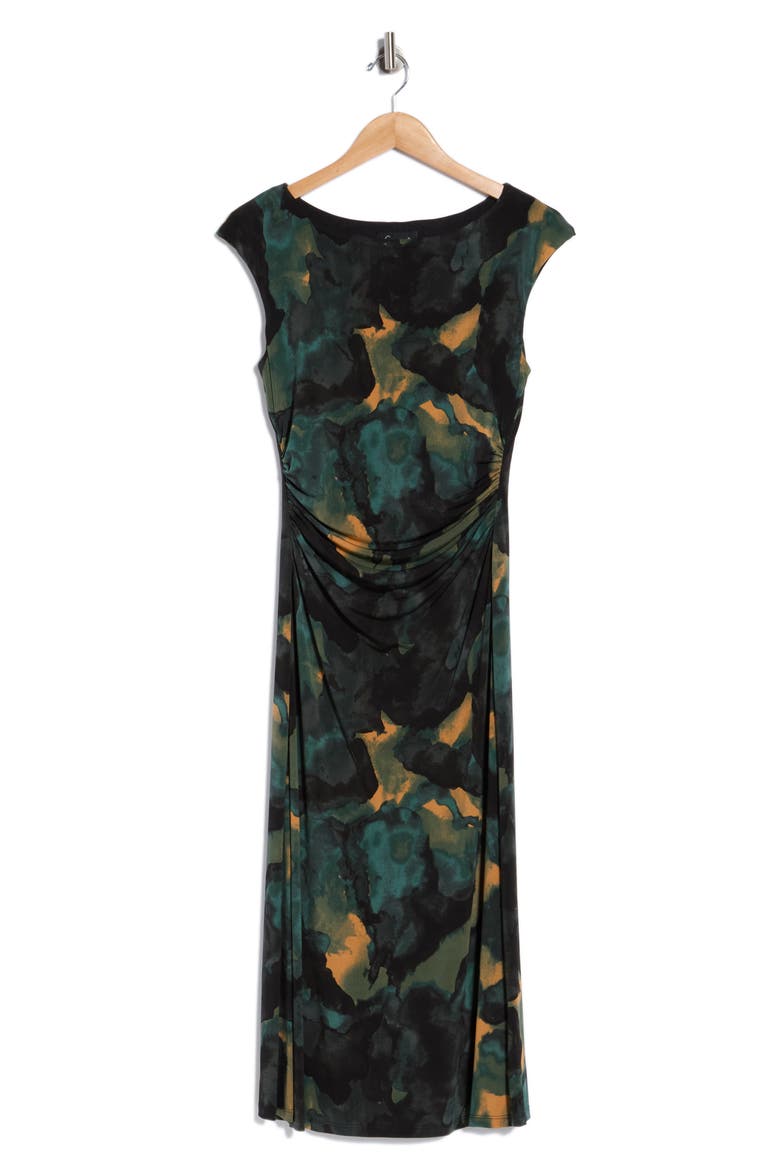Mesh Midi Dress, Alternate, color, HUNTER