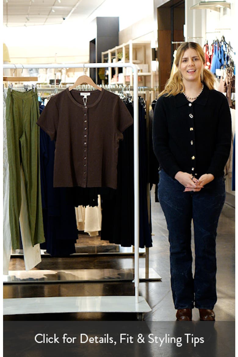 Rib Short Sleeve Button-Up Top video