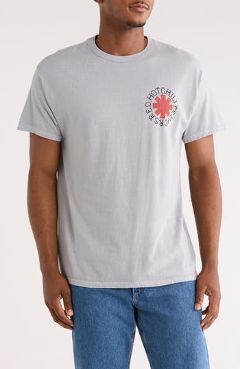 Merch Traffic Rhcp Cross Stitch Asterisk Cotton Graphic T-shirt In White