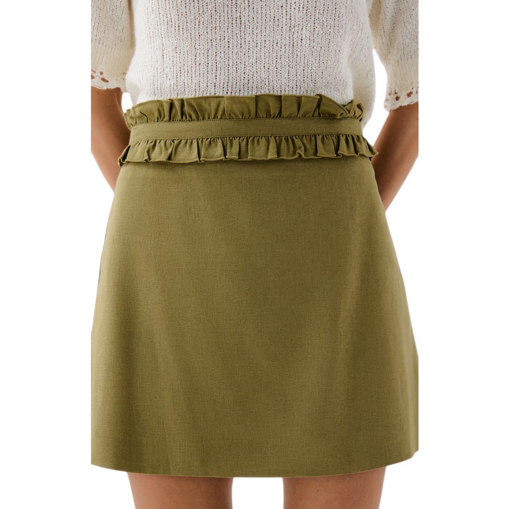 Scalpers Ruffle Prep Mini Skirt In Green