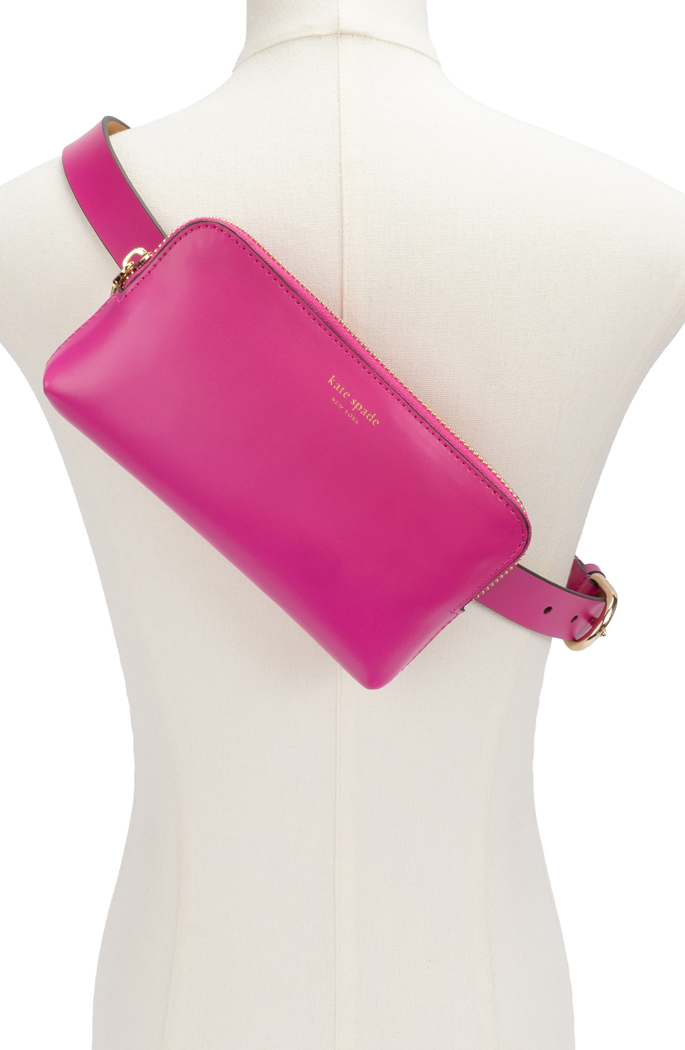 Kate Spade New York logo belt bag, Alternate, color, Marker Pink