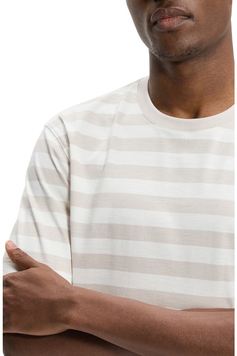 Relaxed Stripe Pima Cotton T-Shirt, Alternate, color, SILVER CLOUD/WINTER