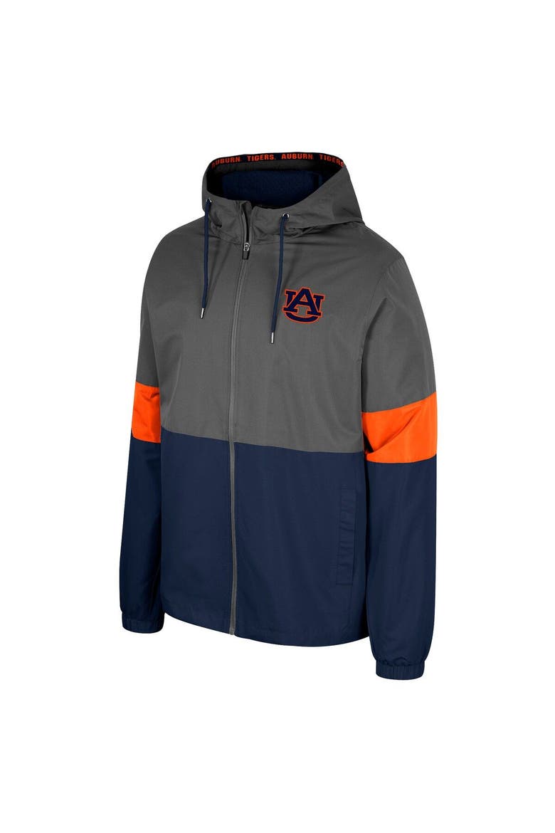 Men's Colosseum Charcoal Auburn Tigers Miles Full-Zip Jacket, Alternate, color, Charcoal