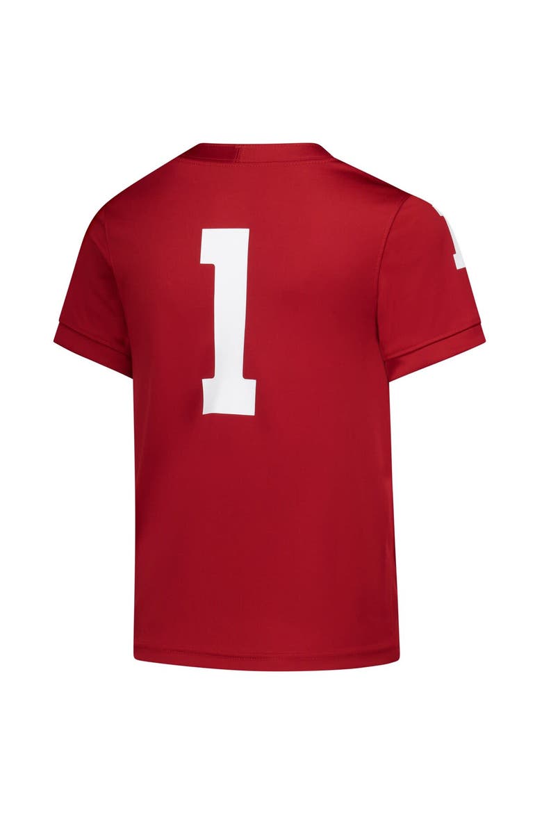 Preschool Jordan Brand #1 Crimson Oklahoma Sooners Untouchable Replica Football Jersey, Alternate, color, Crimson