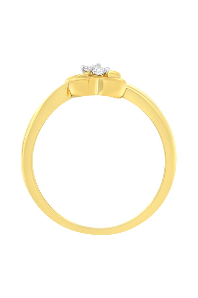 14KT Yellow Gold 1/20 ctw. Dual Heart Diamond Ring, Alternate, color, Yellow