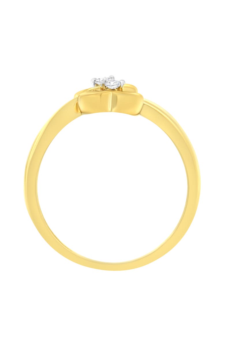 Haus of Brilliance 14KT Yellow Gold 1/20 ctw. Dual Heart Diamond Ring, Alternate, color, Yellow