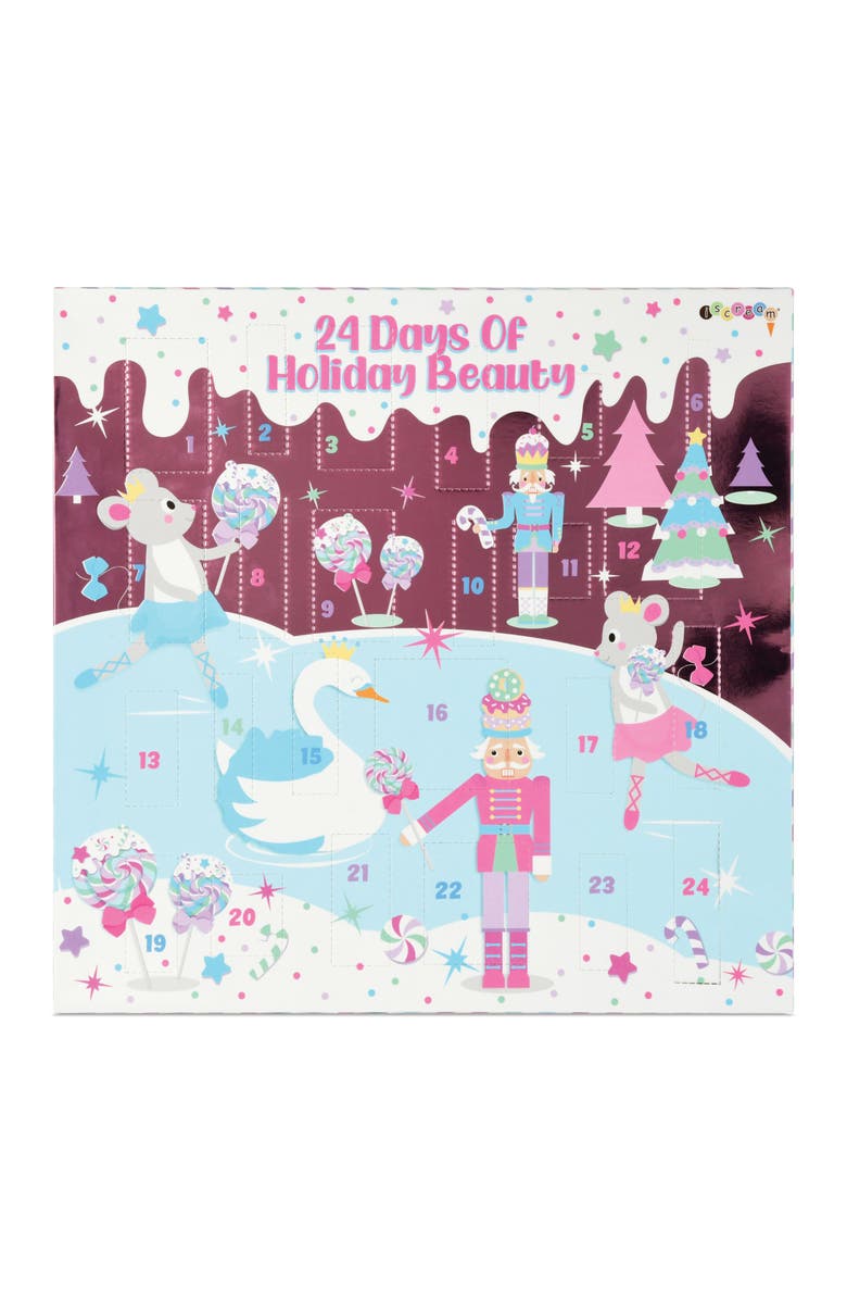 Iscream Kids' 24 Days of Holiday Beauty Advent Calendar, Main, color, 