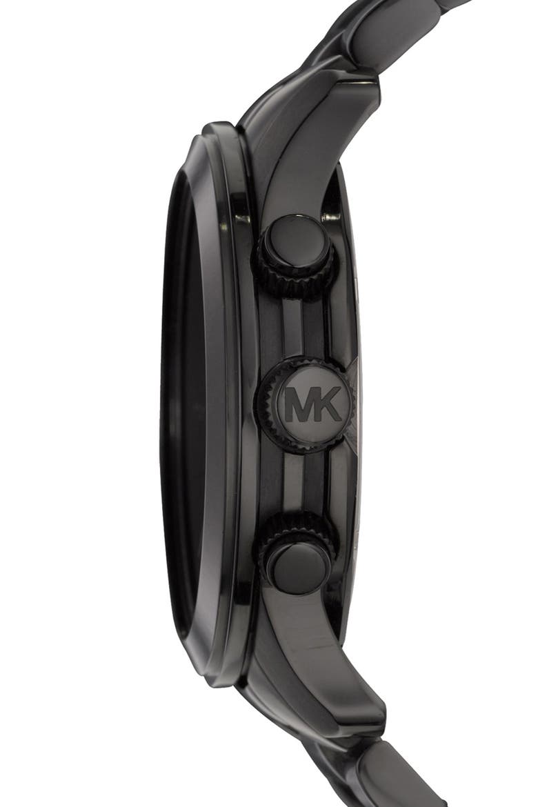 'Large Runway' Blacked Out Chronograph Watch, 45mm, Alternate, color, BLACK