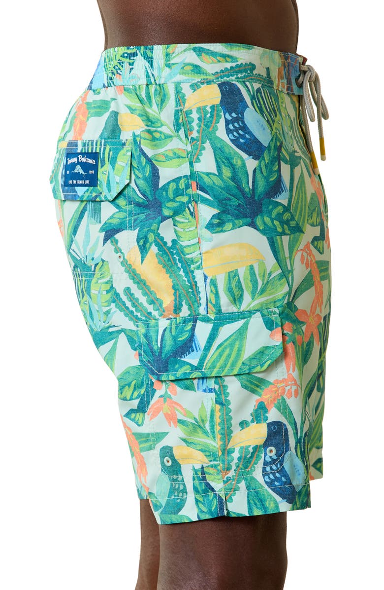Tommy Bahama Baja Soaring Fronds Swim Trunks, Alternate, color, Airy