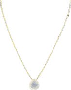 MADISON BEVERLY HILLS Luminous Moonstone Necklace with Mixed Metallic Accents