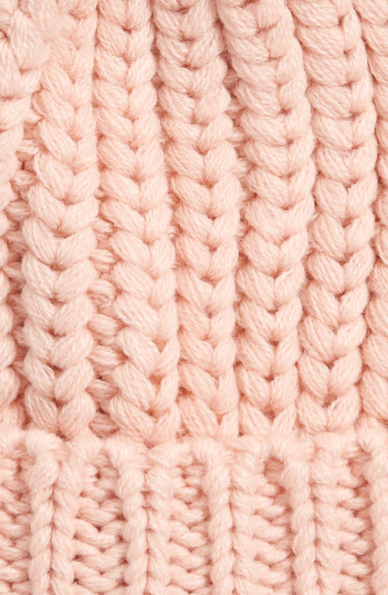 Barbour Saltburn Faux Fur Pom Beanie, Alternate, color, Pink