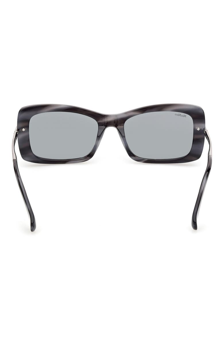 54mm Rectangular Sunglasses, Alternate, color, COLOURED HORN / SMOKE