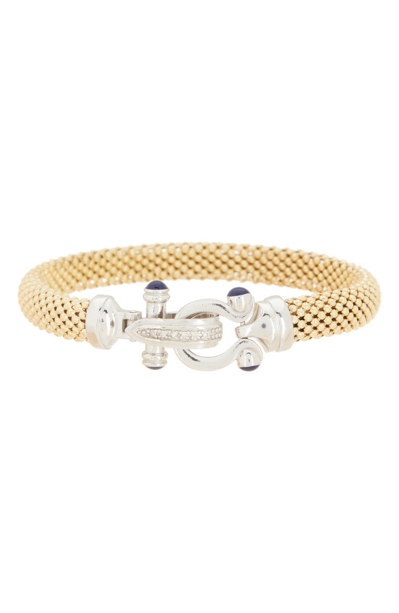 MESHMERISE Pavé Diamond Bangle Bracelet - 0.10 ctw, Main, color, Yellow Gold