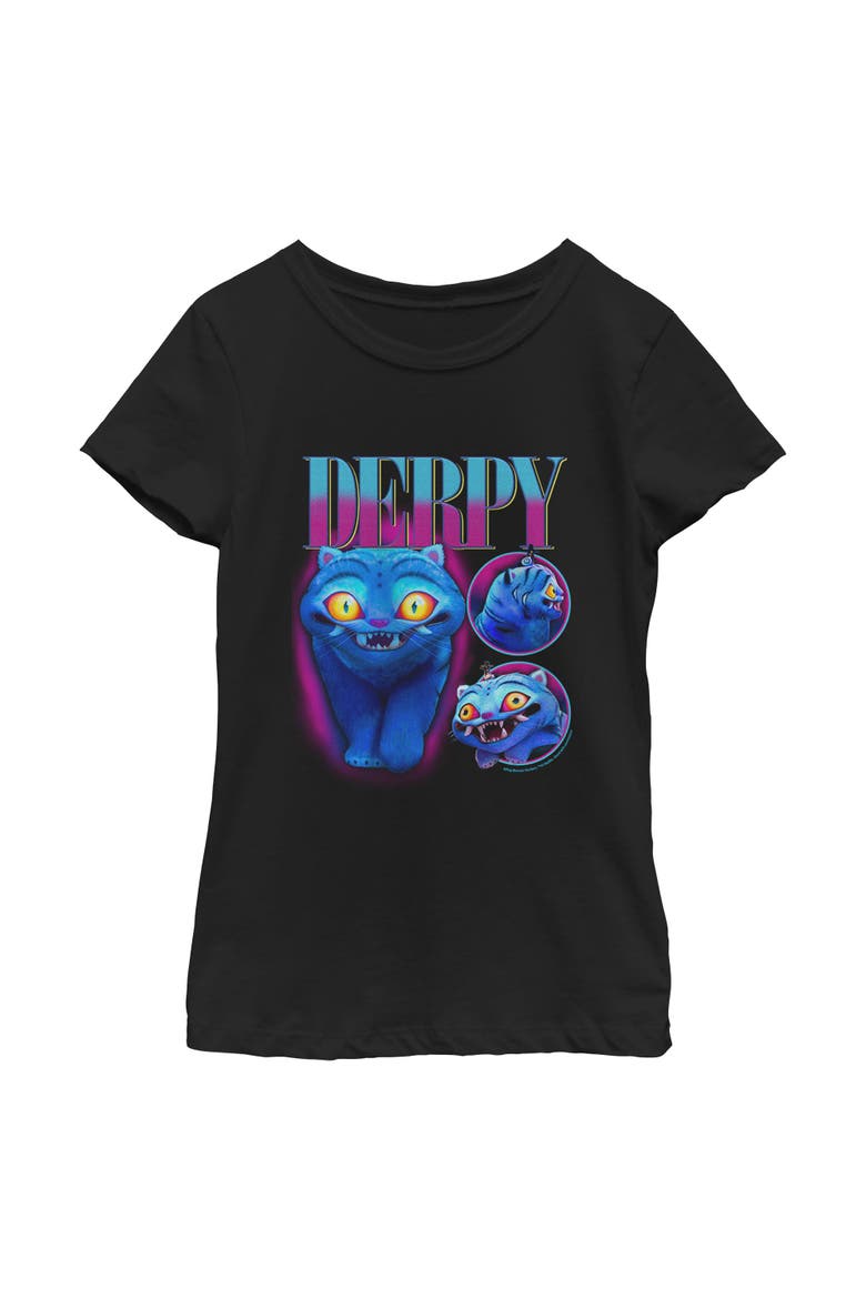 Girl's KPop Demon Hunters Supernatural Derpy  Graphic T-Shirt, Main, color, Black