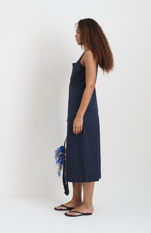 Alex Mill Piper Twill A-line Dress In Blue