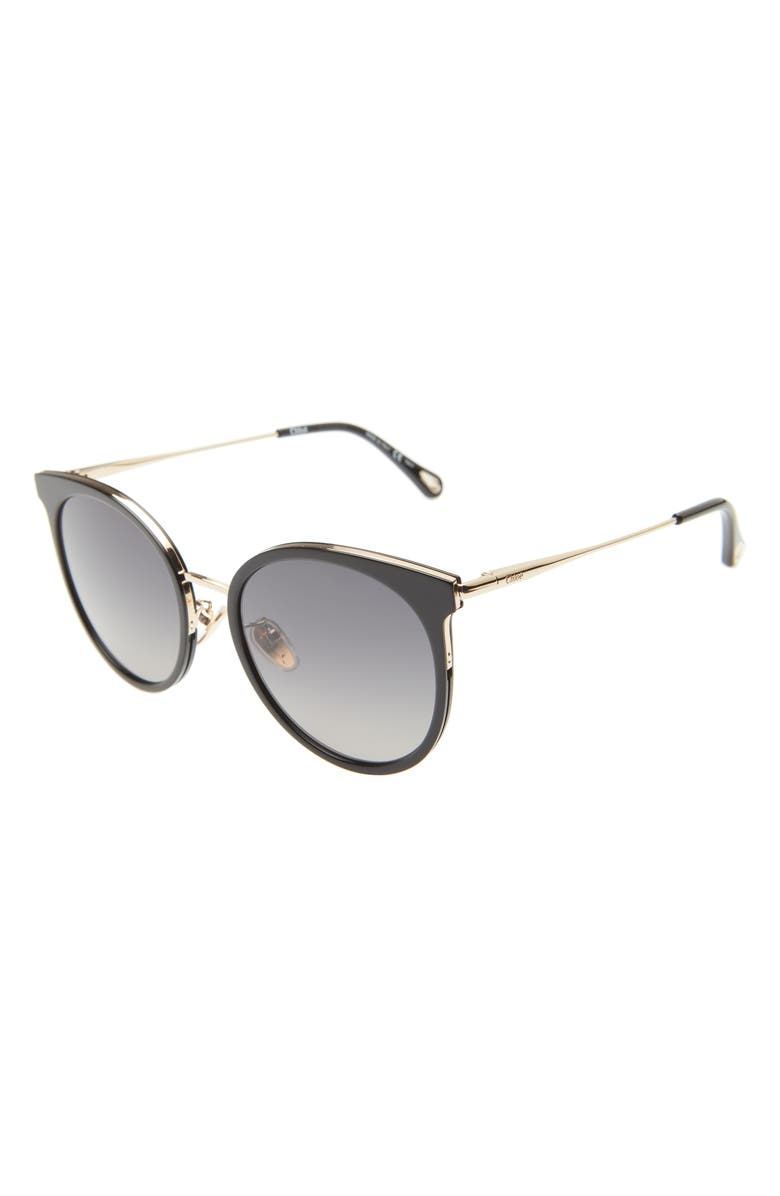 Chloé 56mm Round Sunglasses, Alternate, color,