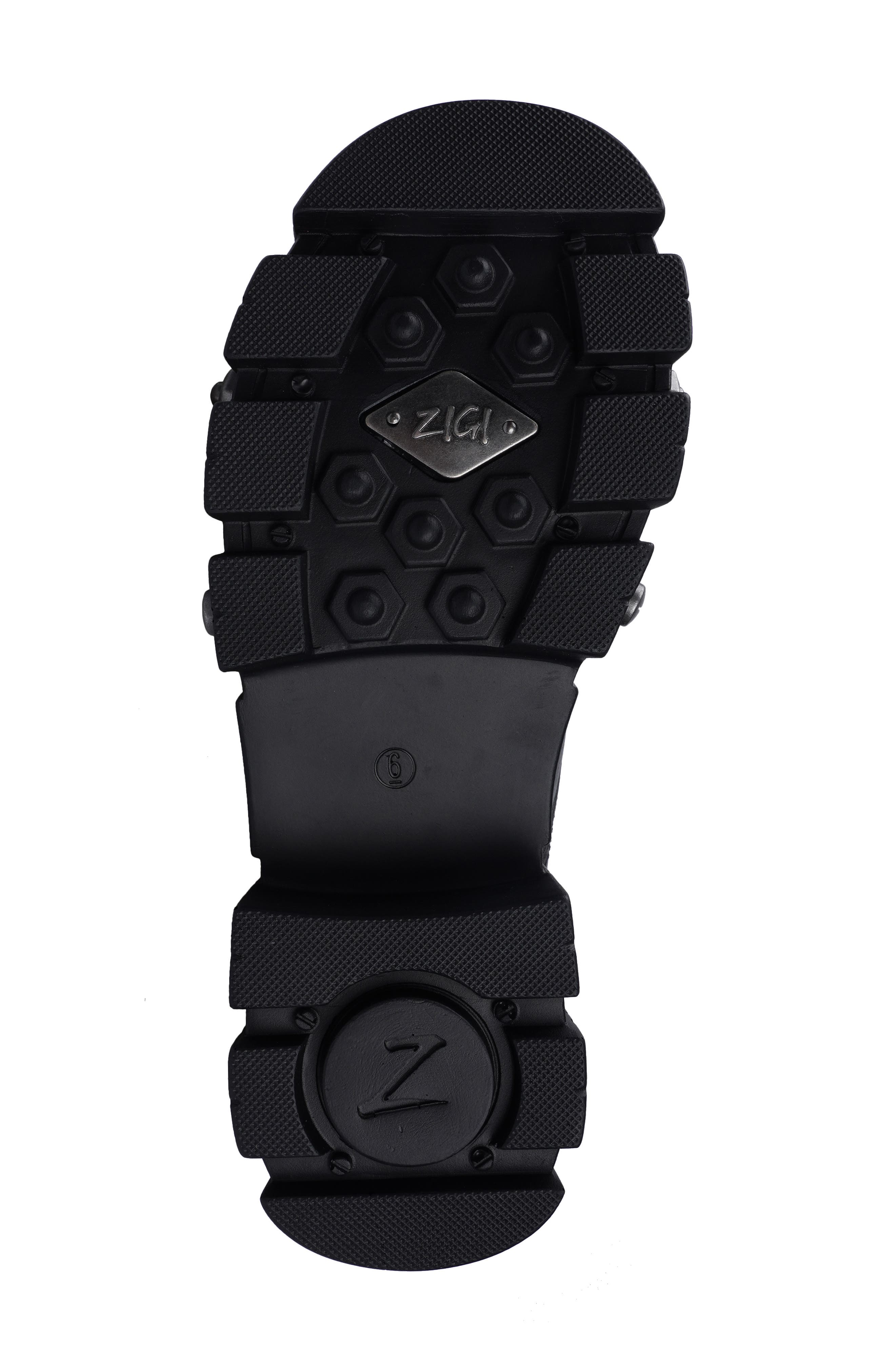 ZIGI Lomina Platform Cap Toe Derby, Alternate, color, Black Leather