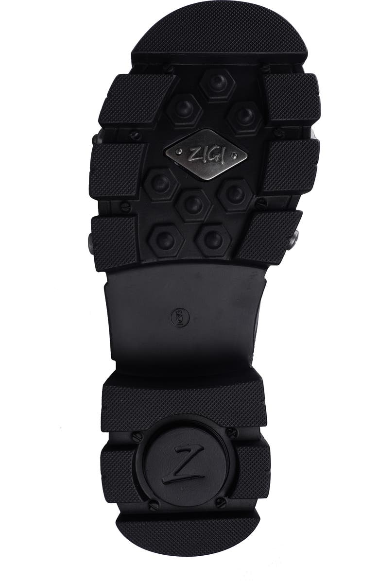 ZIGI Lomina Platform Cap Toe Derby, Alternate, color, Black Leather